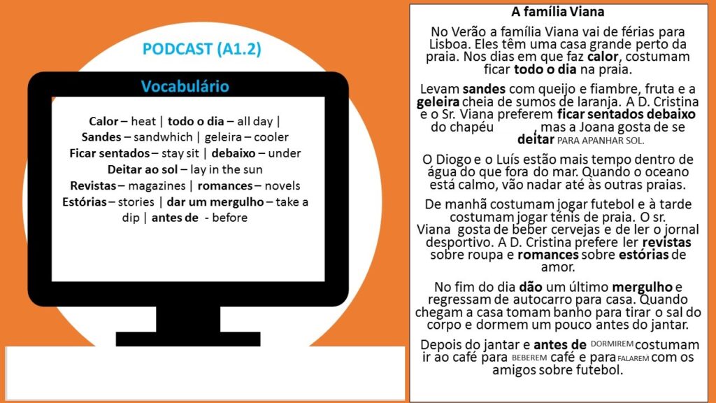 portuguese podcast - level A1 - familia viana