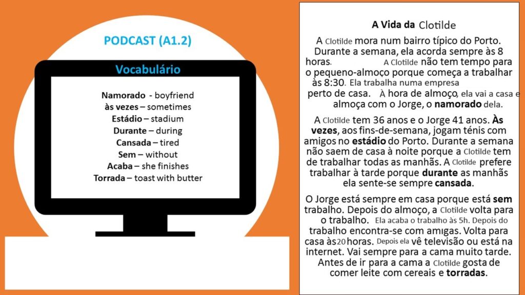 portuguese podcast - level a1 - a clotilde
