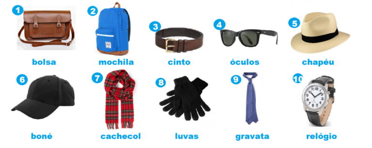 clothing items portuguese