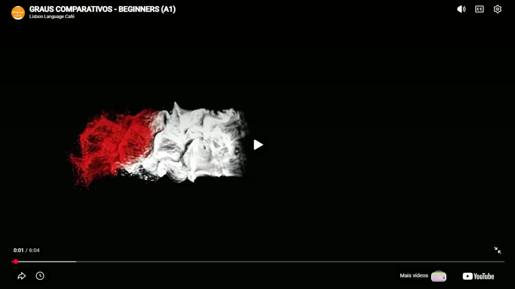 graus comparativos in portuguese