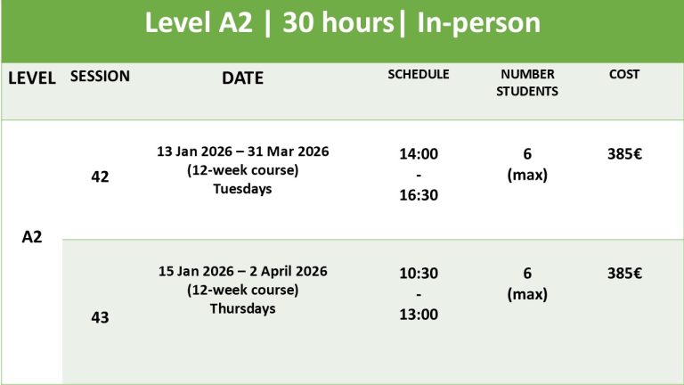 A2 portuguese courses 2026