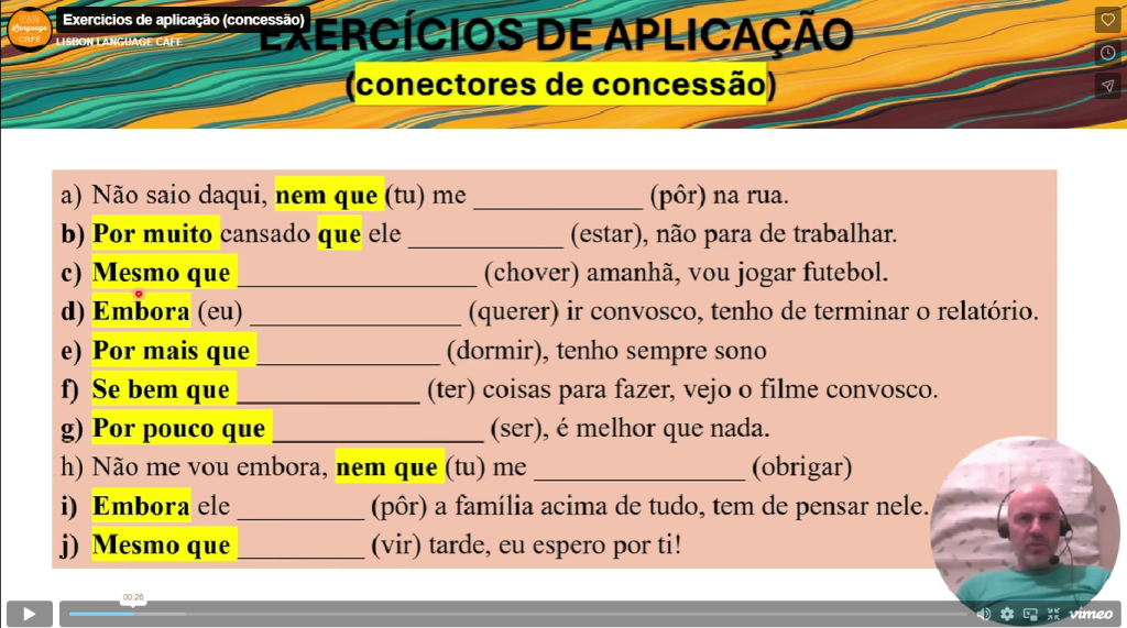 Exercicios de aplicação (concessão) portuguese