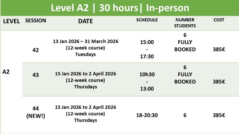 A2 COURSE PORTUGUESE