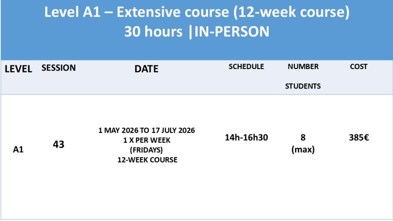 PORTUGUESE EXTENSIVE COURSES MAY 2026